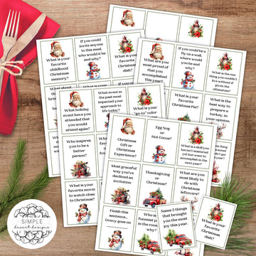 elegant christmas ice breaker cards